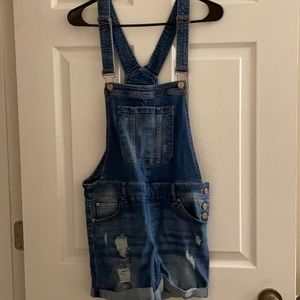 Denim short Overalls, size M, excellent condition